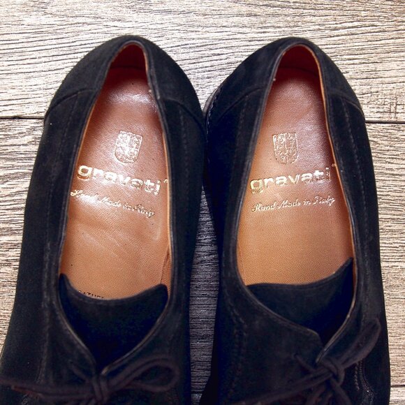 * NIB * $695 Wilkes Bashford GRAVATI 9.5 M Suede Derby 17381 * add $15 Trees main image 14